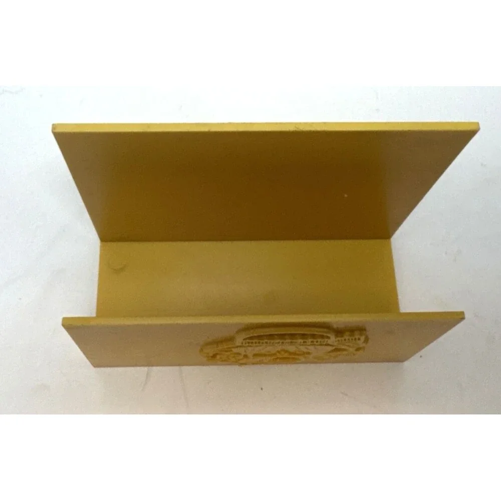 VTG MCM 70’s Hippy Flower Mail Organizer Letter napkin Holder Retro Yellow
